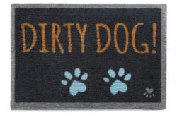 Howler and Scratch Dirty Dog Doormat - 75x50cm - Navy.